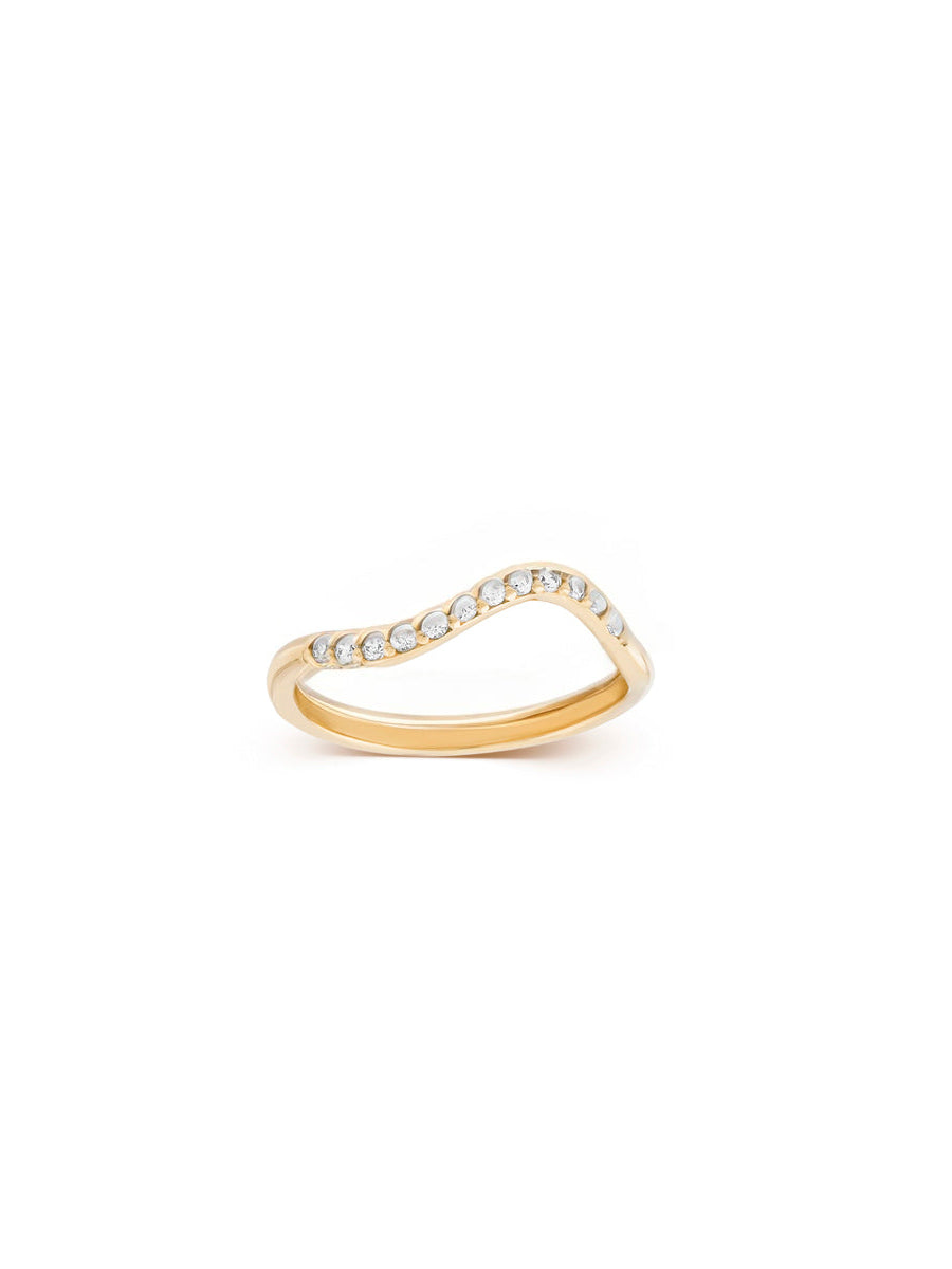 Anillo Wave - Enchapado 18k