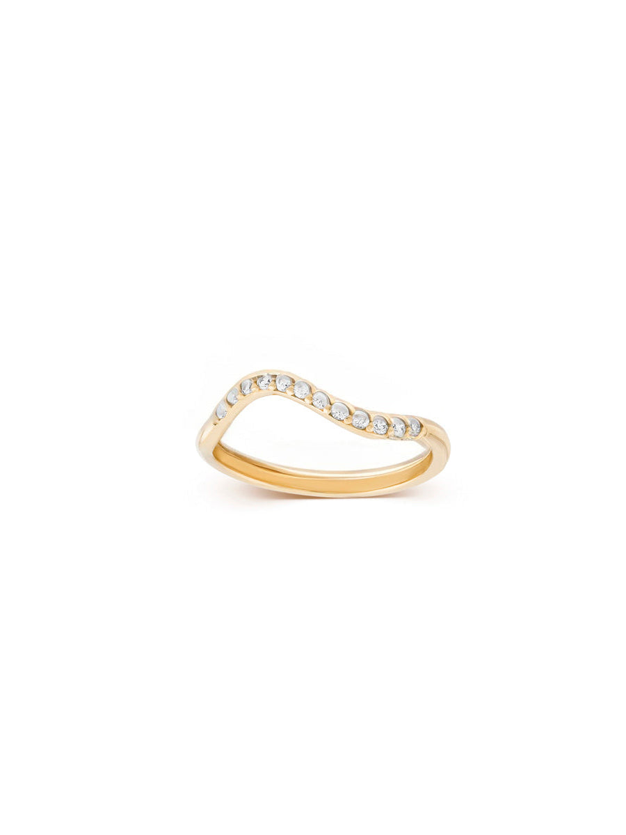 Anillo Wave - Enchapado 18k