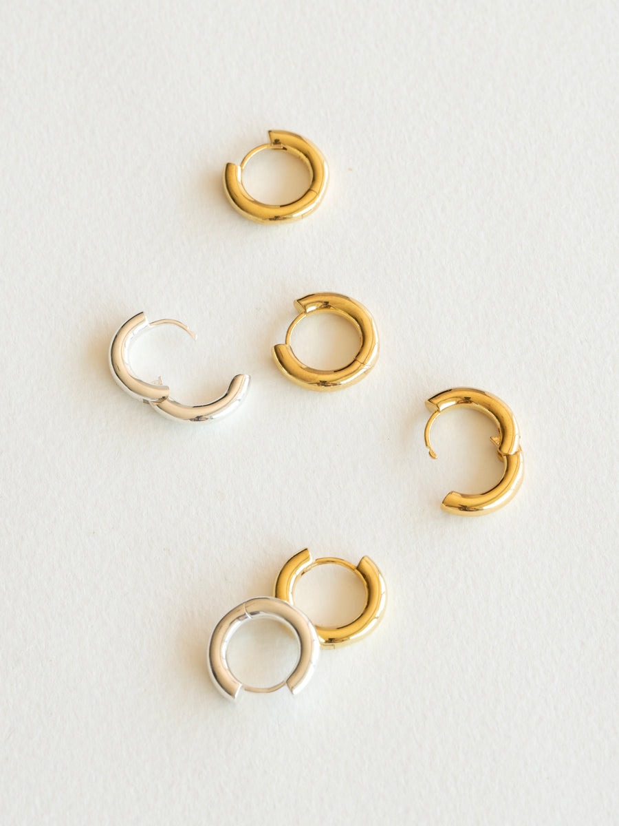 aros argollas plata 925 enchapadas en oro 18k