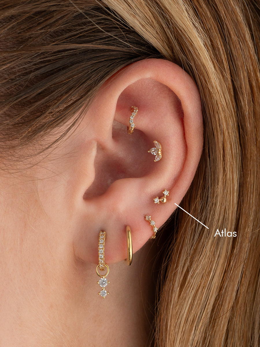 piercing aro de oro amarillo 14k regalo navidad aniversario