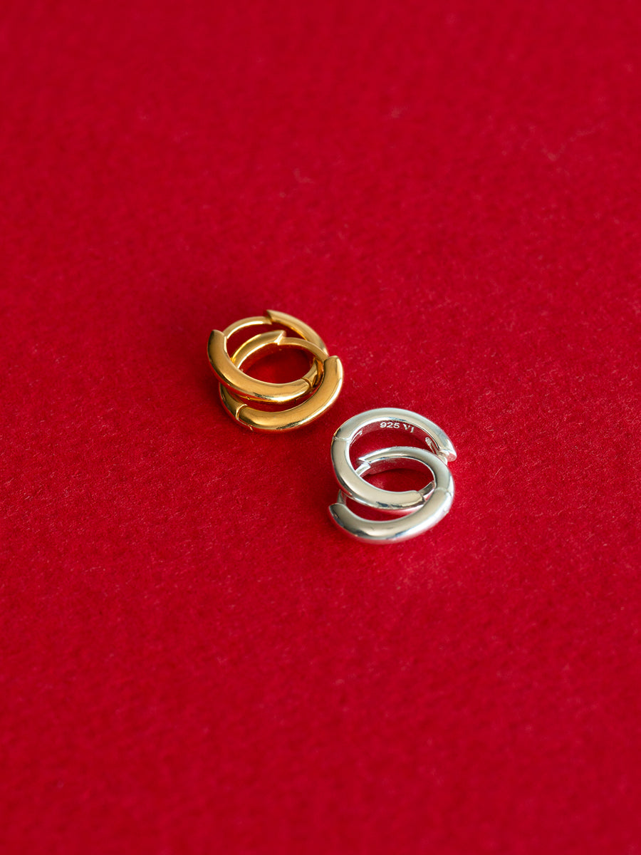 Argollas Basic 10 mm - Enchapado 18k