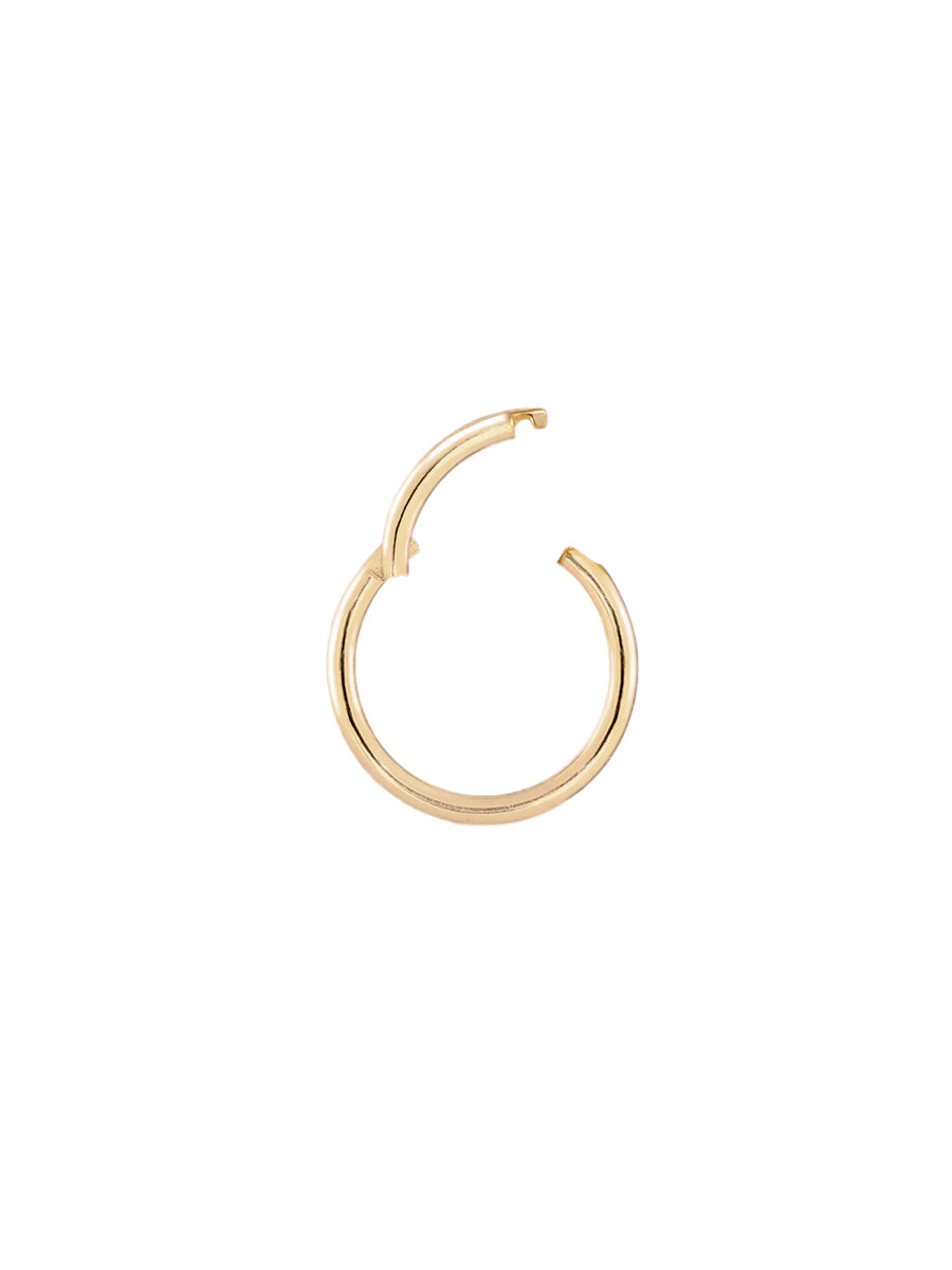 argolla continua clicker 6 mm oro amarillo 14k nostril helix tragus