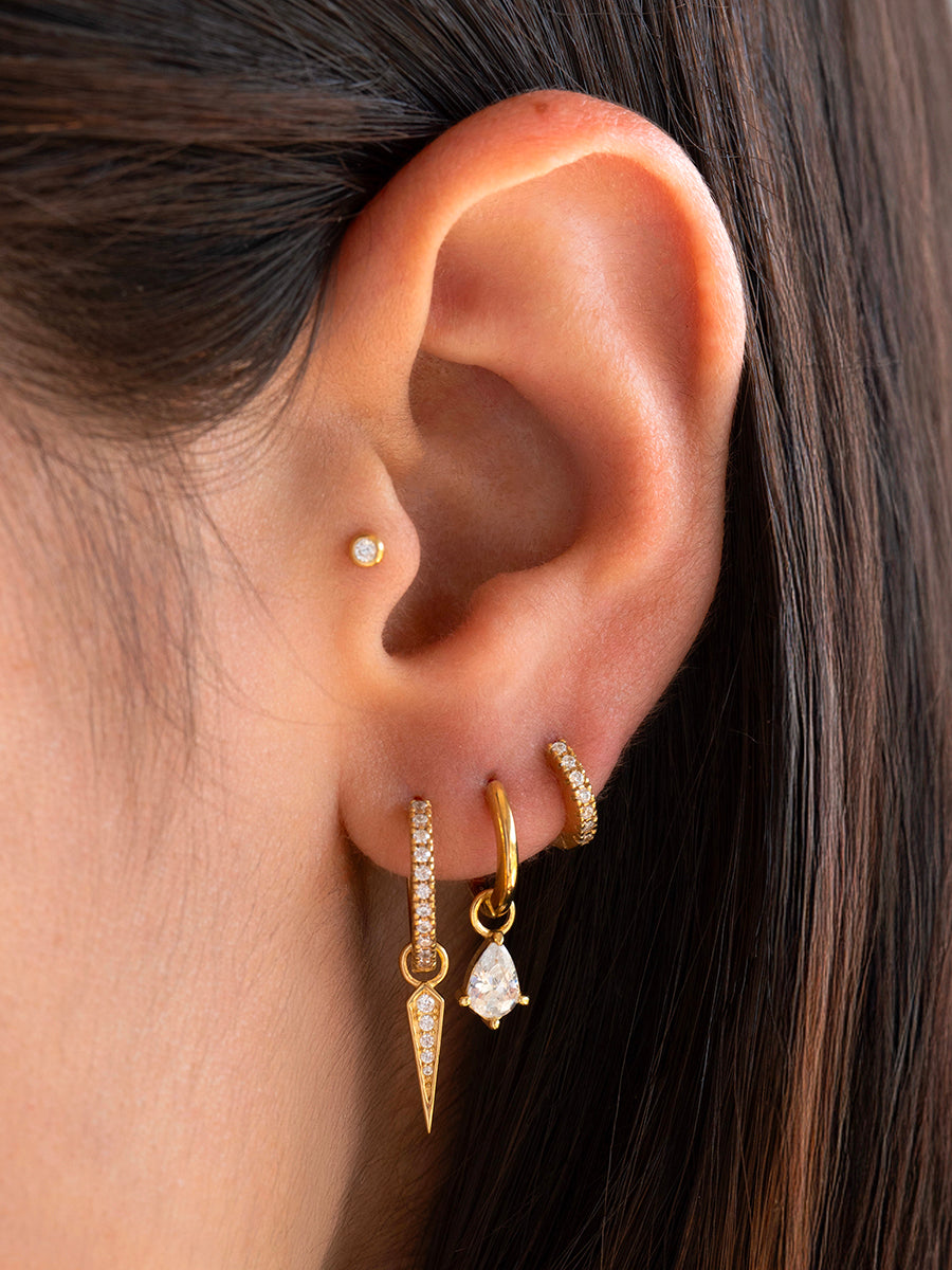 aros argollas plata enchapada en oro 18k circones