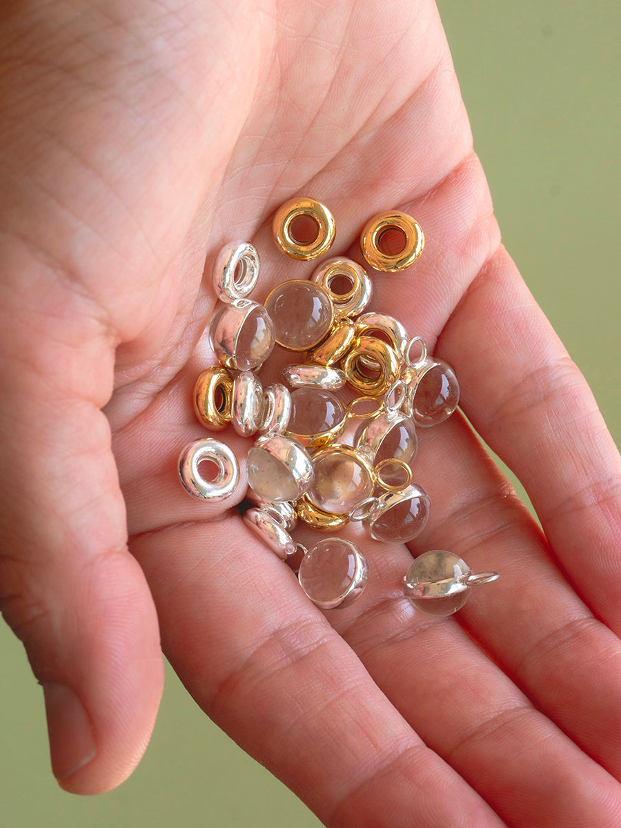 charms colgantes plata plata enchapada libre de niquel
