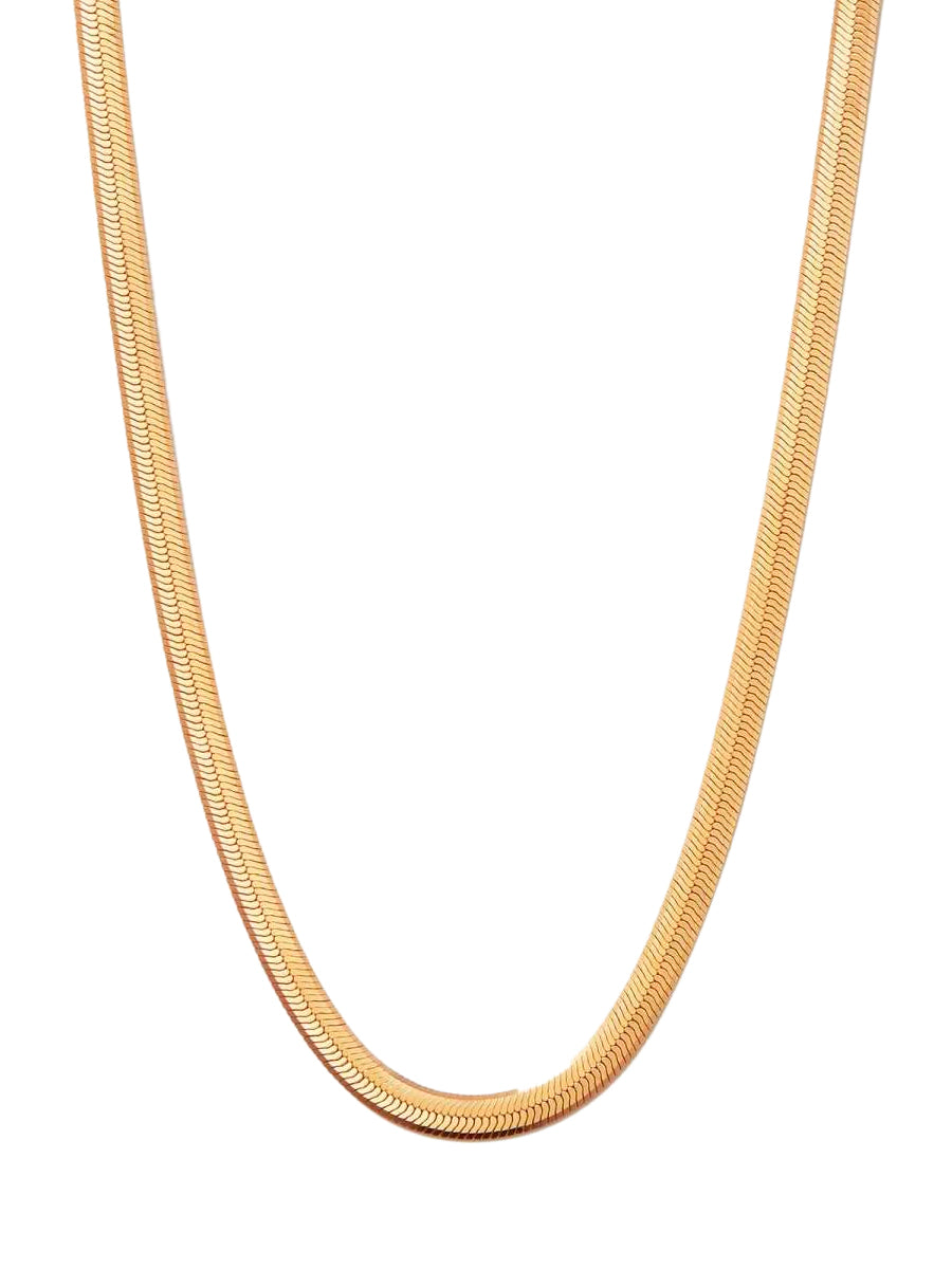 collar plata enchapado oro 18k cinta plana cadena unisex hombre mujer chile