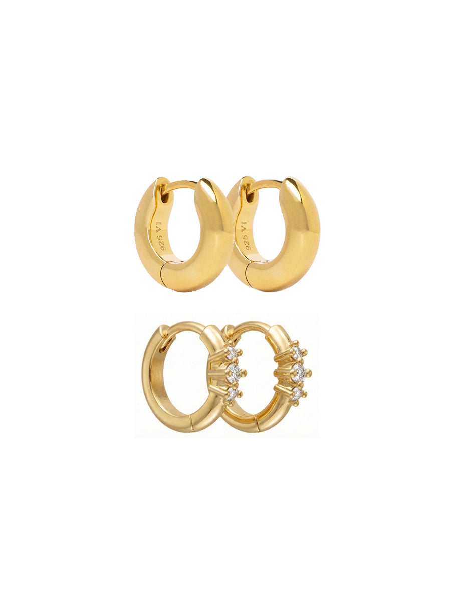 Hoops Set - Enchapado 18k