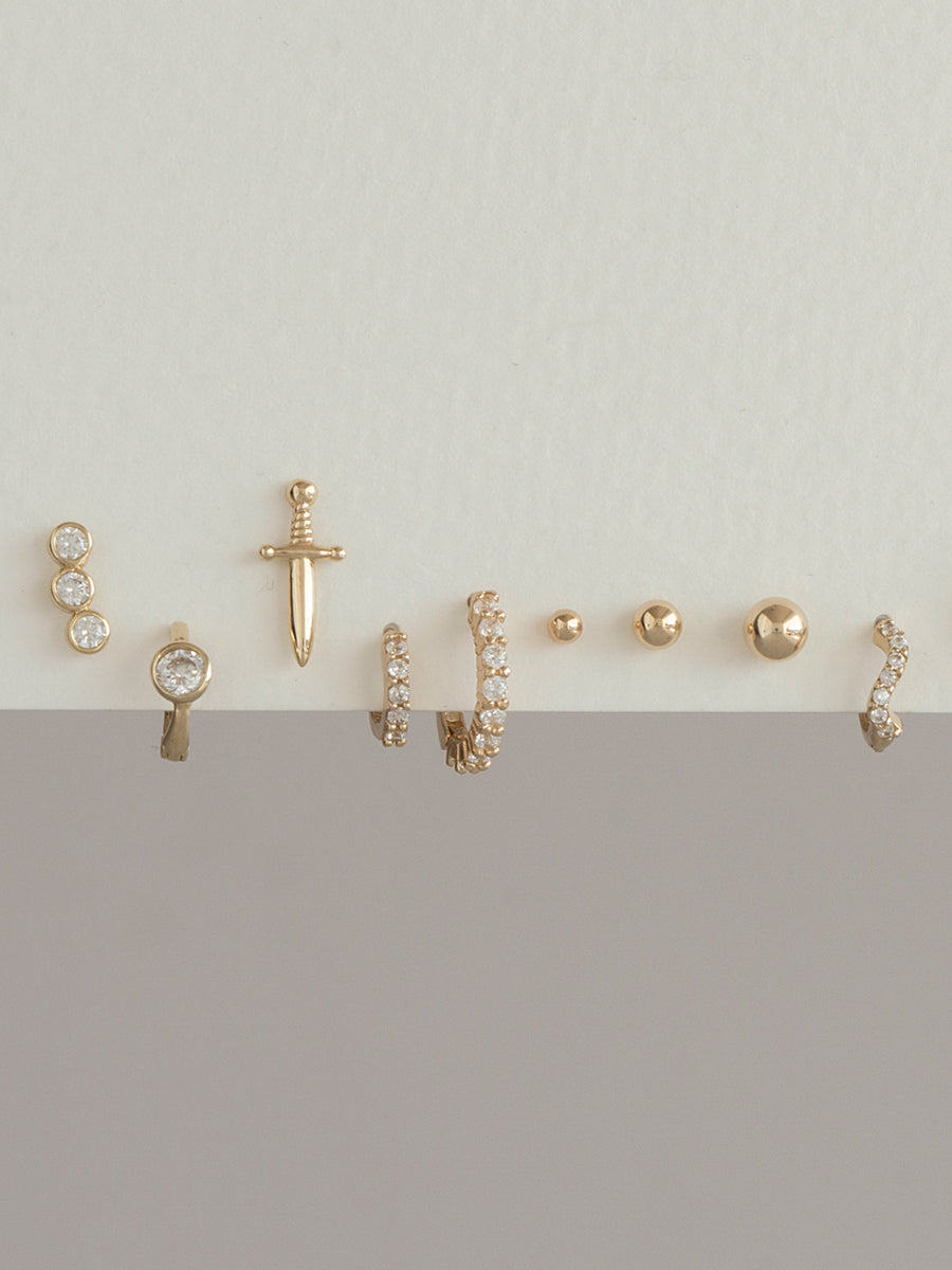 piercings de oro 14k chile circones argollas helix tragus