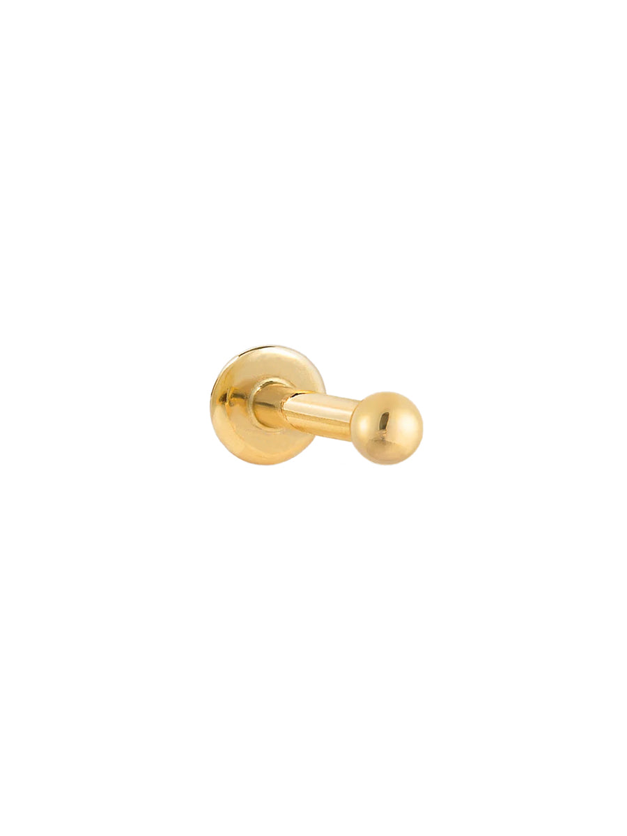 piercing de oro 14k para oreja nariz nostril bolita