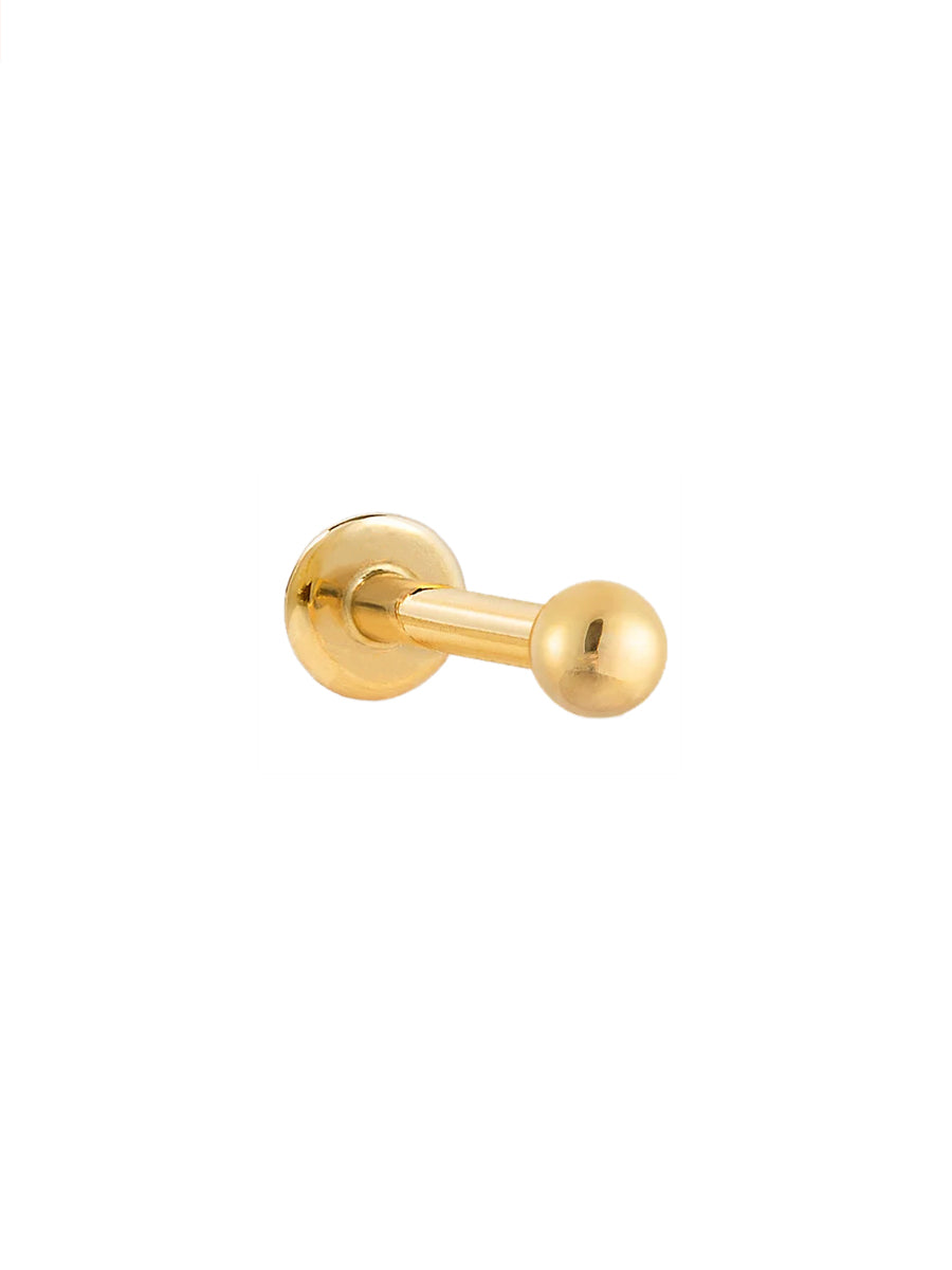 piercing oro 14k bolita oreja nariz
