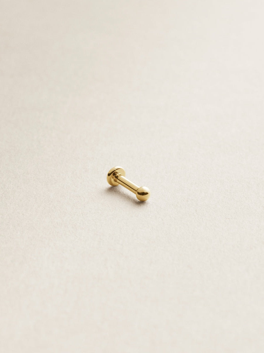 piercing de oro 14k bolita nariz nostril oreja