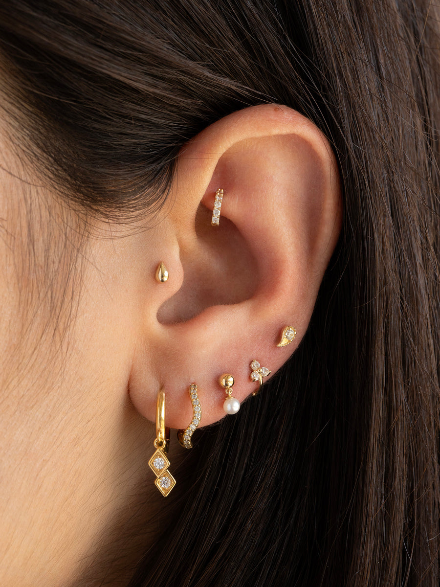 piercings de oro amarillo 14k para mujer chile