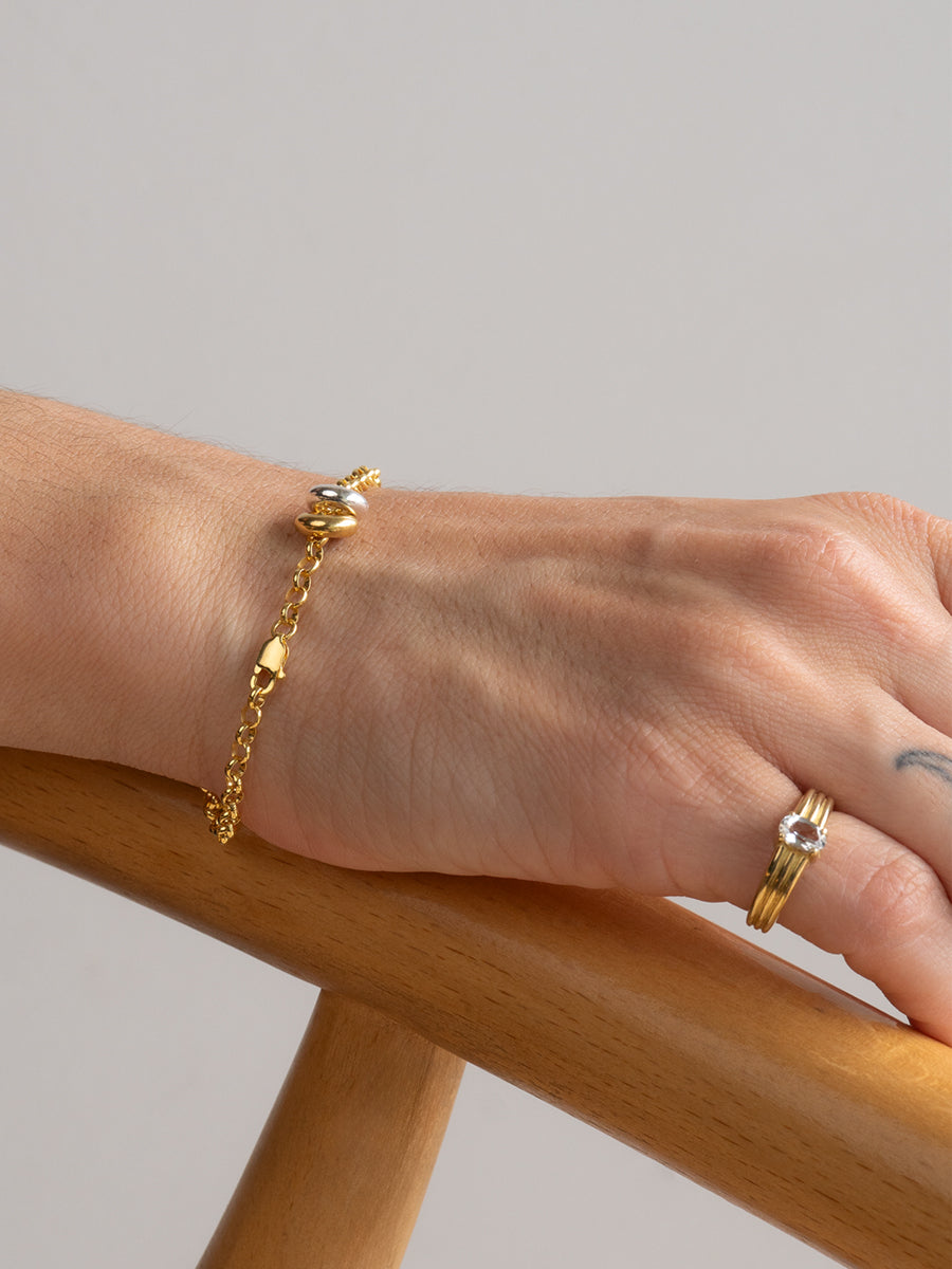 pulsera de plata bañada enchapado charms mujer