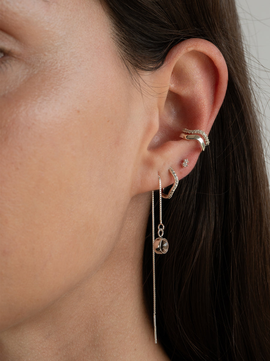 Ear Cuff Wave Duo - Plata 925