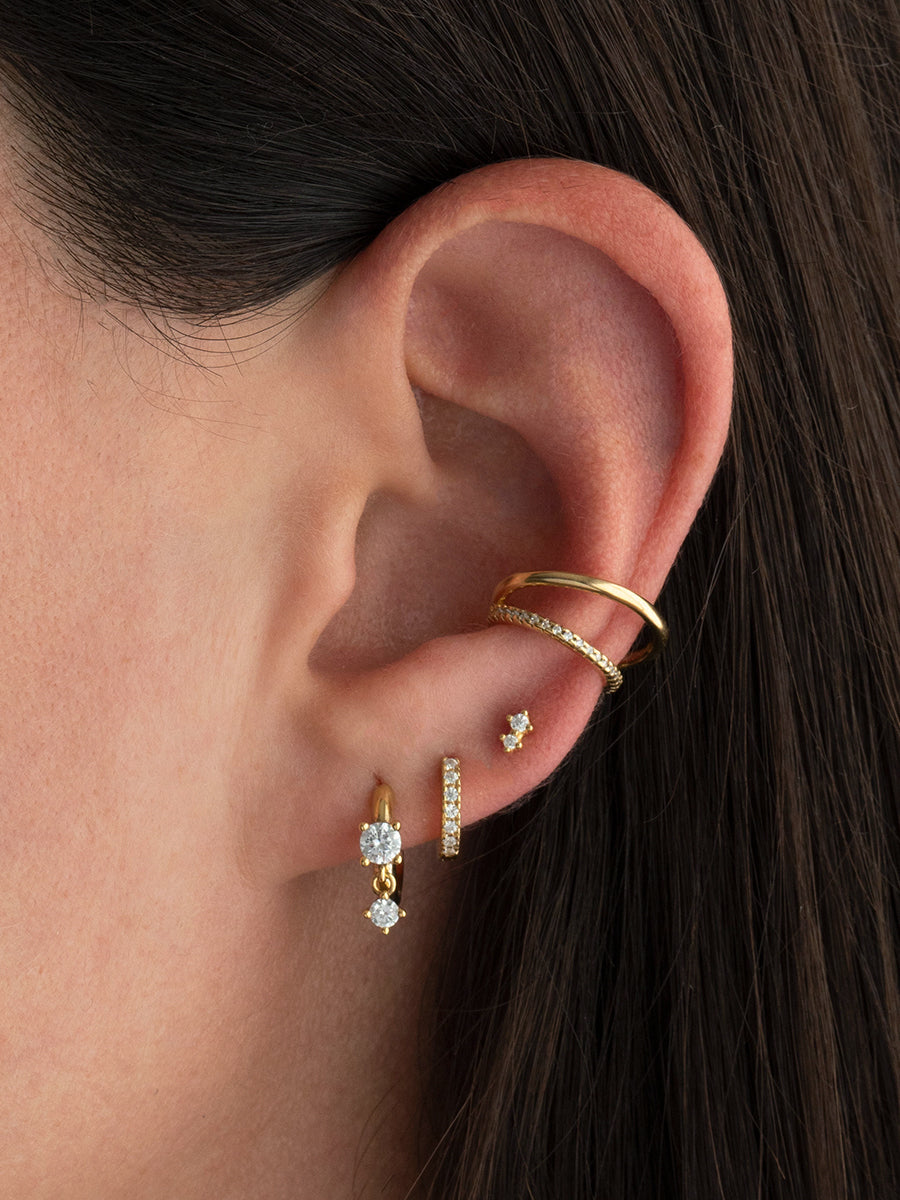 piercing de plata bañado en oro mujer chile