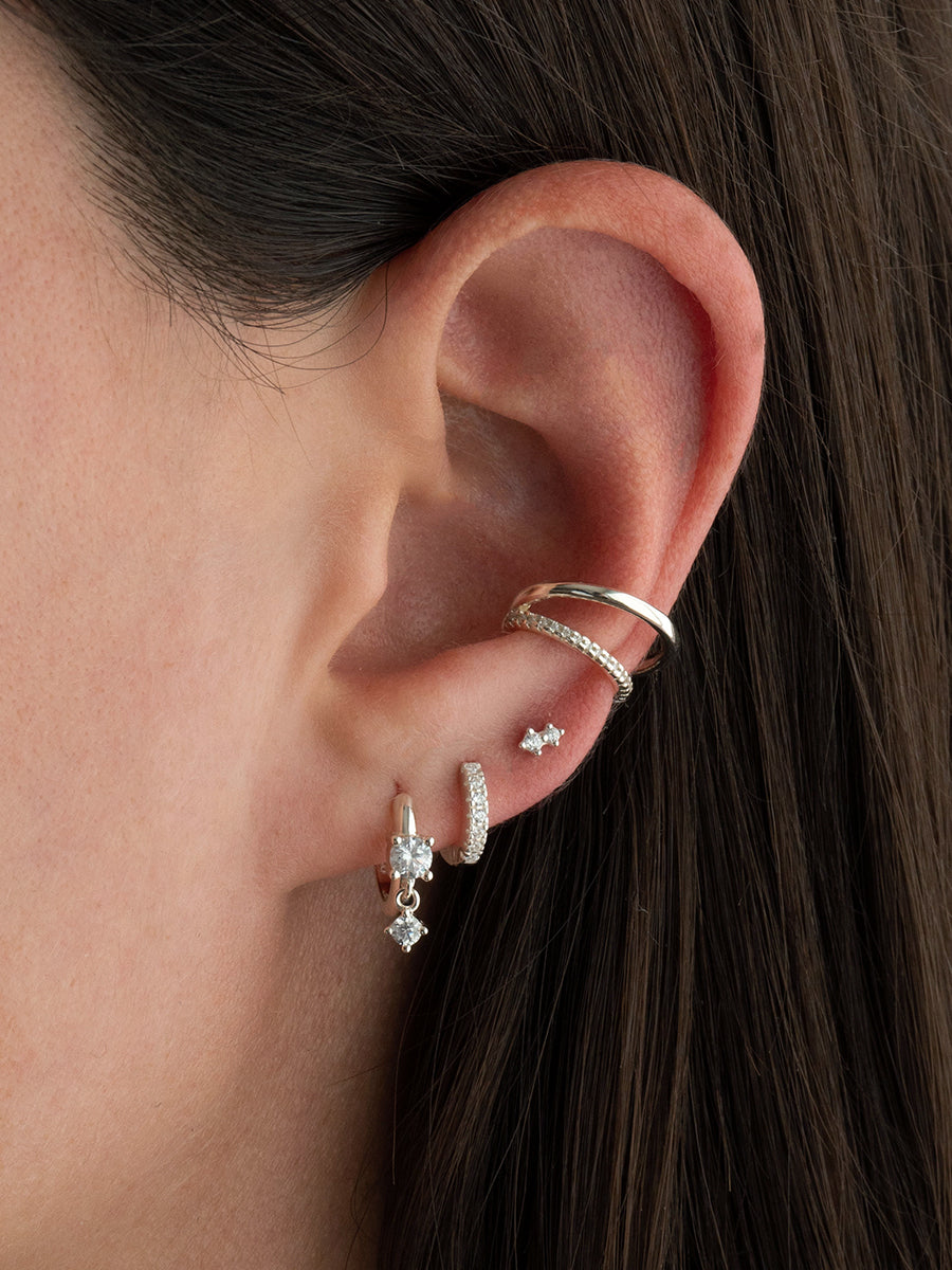 piercing de plata 925 tragus helix flat libre de niquel