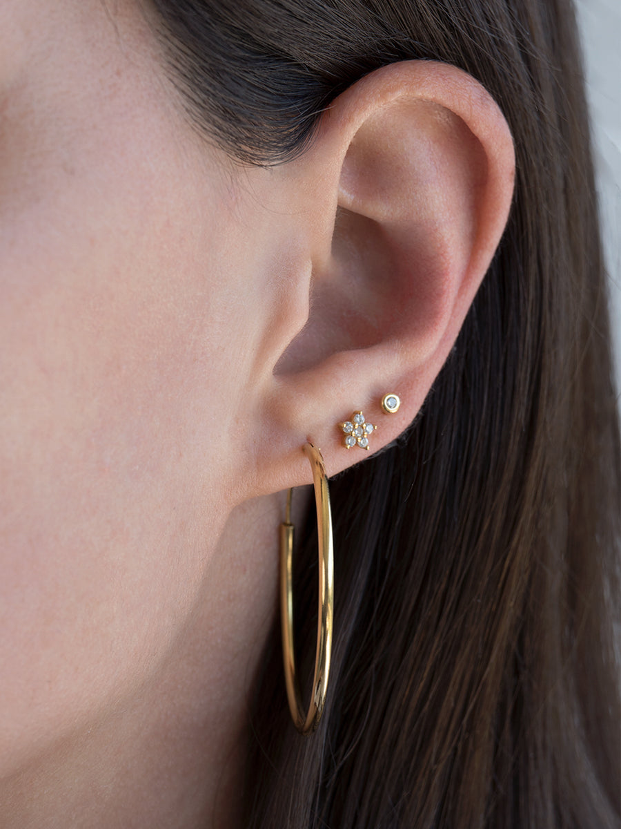 piercing de plata bañado en oro libre de niquel