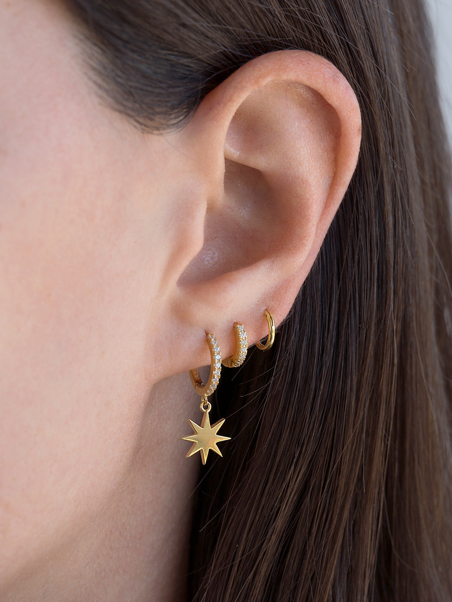aros argollas enchapadas en oro 18k chile