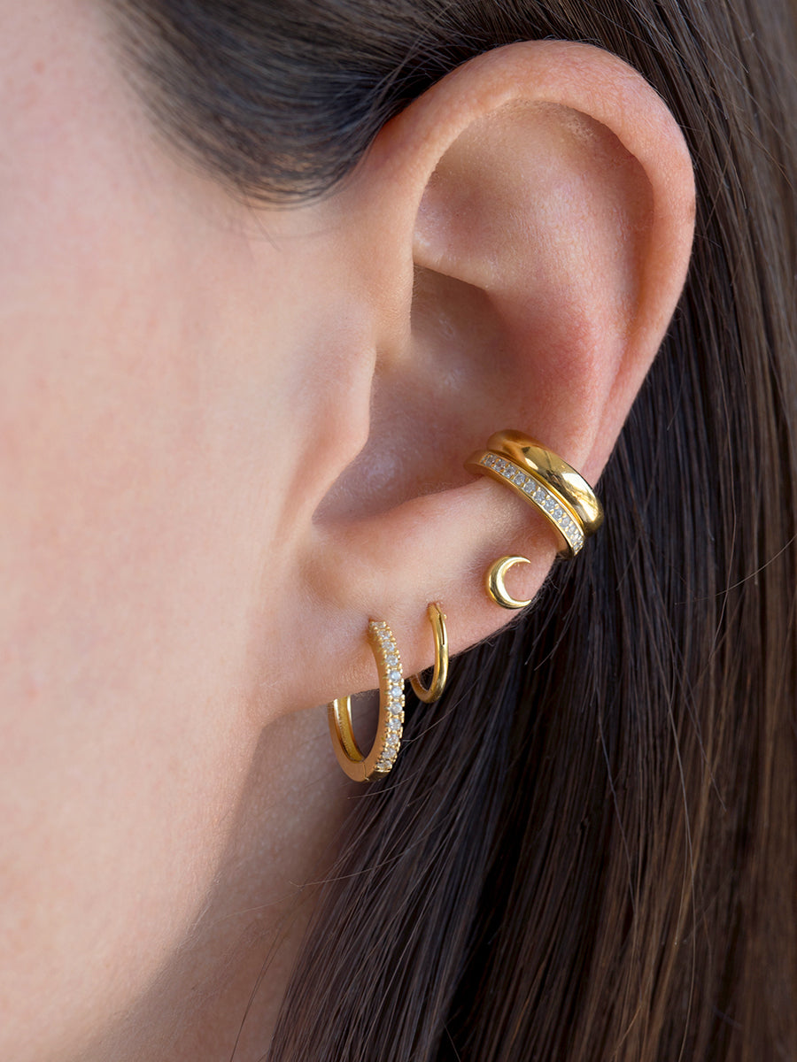 ear cuff aro a presion sin hollito mujer chile plata 925