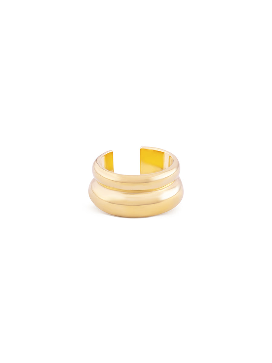 ear cuff grueso enchapado en oro