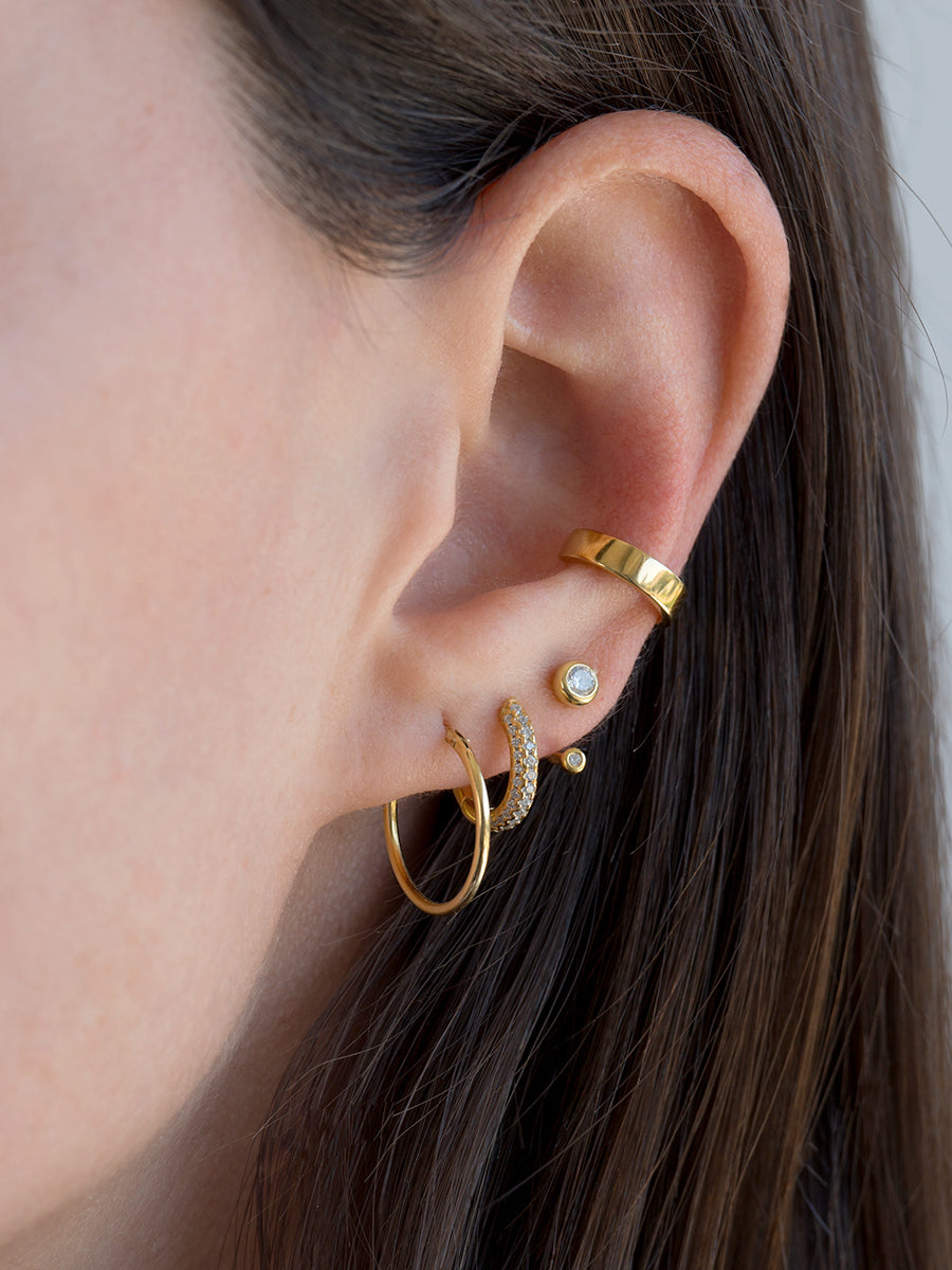 ear cuff enchapado en oro unisex