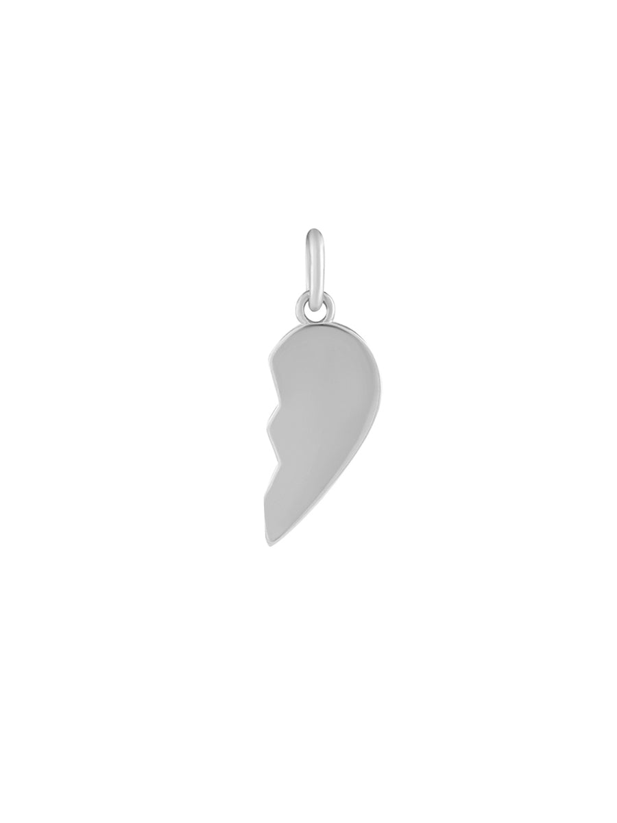 charm colgante corazon partido plata 925