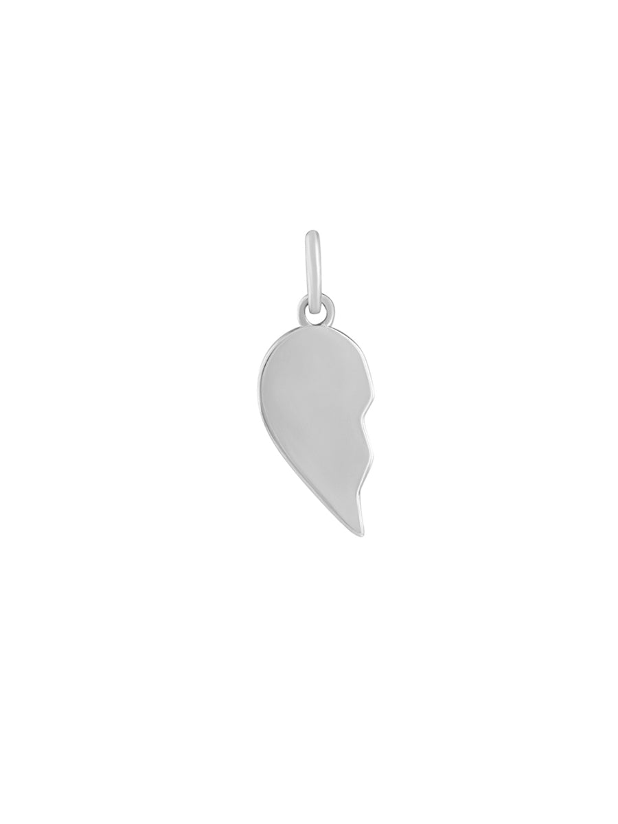 colgante corazon partido plata 925 charm 90s