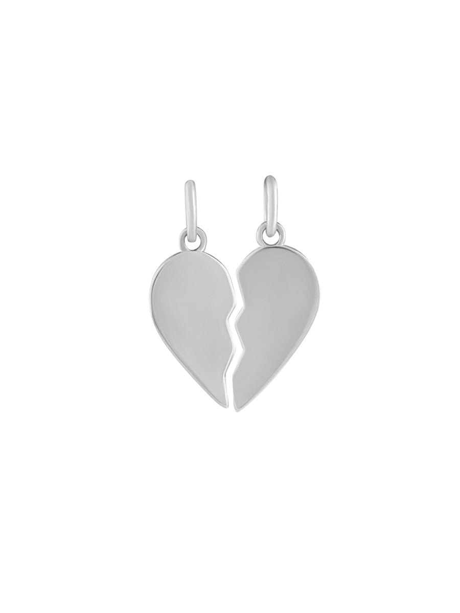 colgante bff corazon plata 925 charm amistad amigos pololo novios
