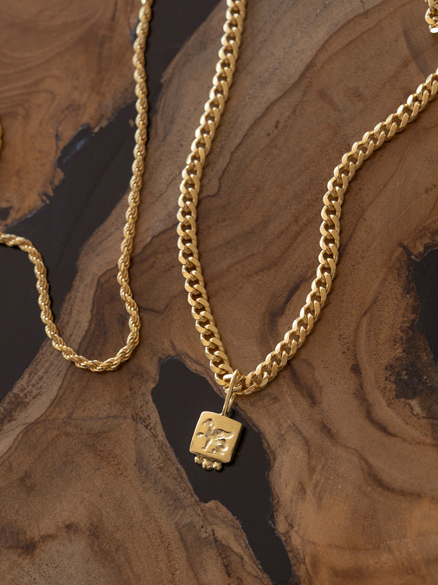 colgante para collar dorado mujer hombre chile enchapado en oro
