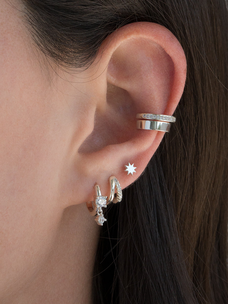 ear cuff para mujer plata libre de niquel