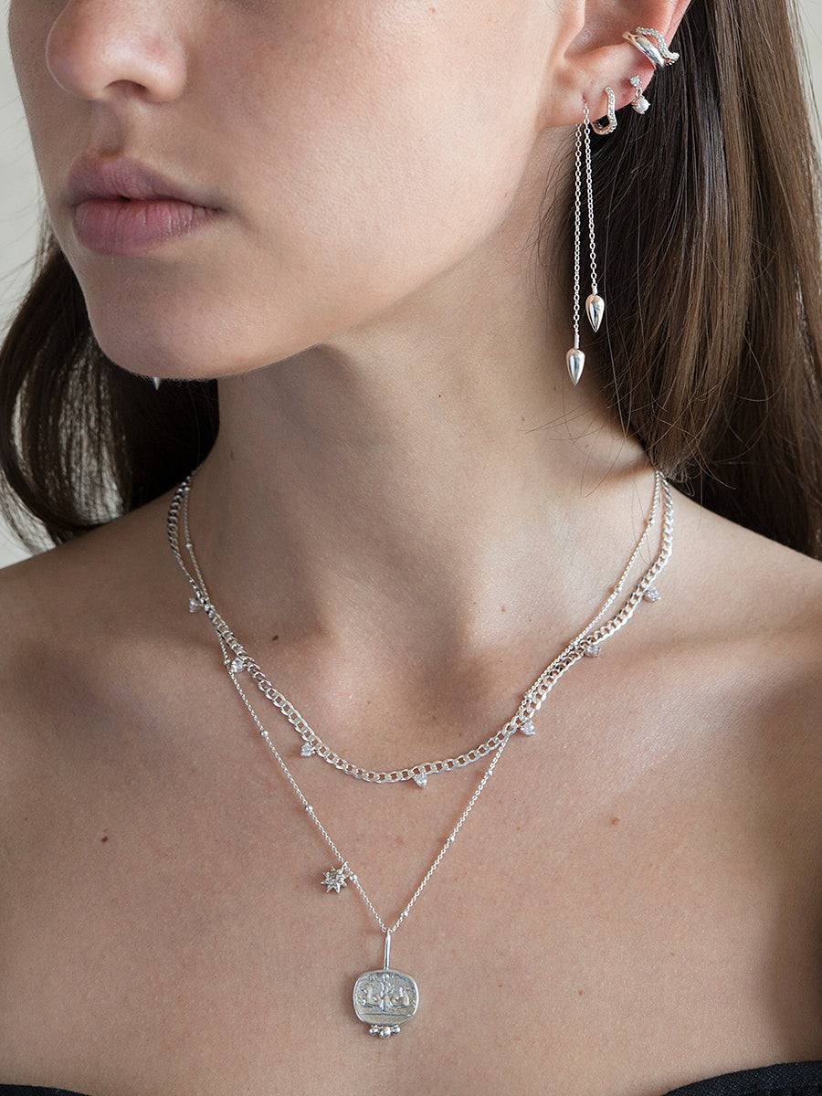 colgante solo unidad para collar cadena plata 925 chile