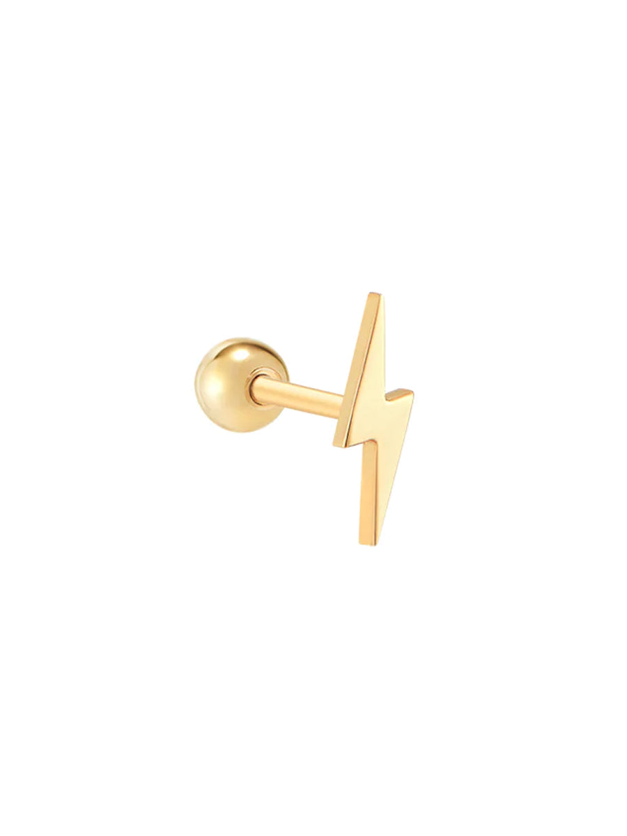 piercing rayo enchapado en oro