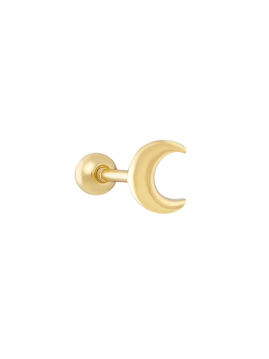 piercing luna bañado en oro hipoalergenico