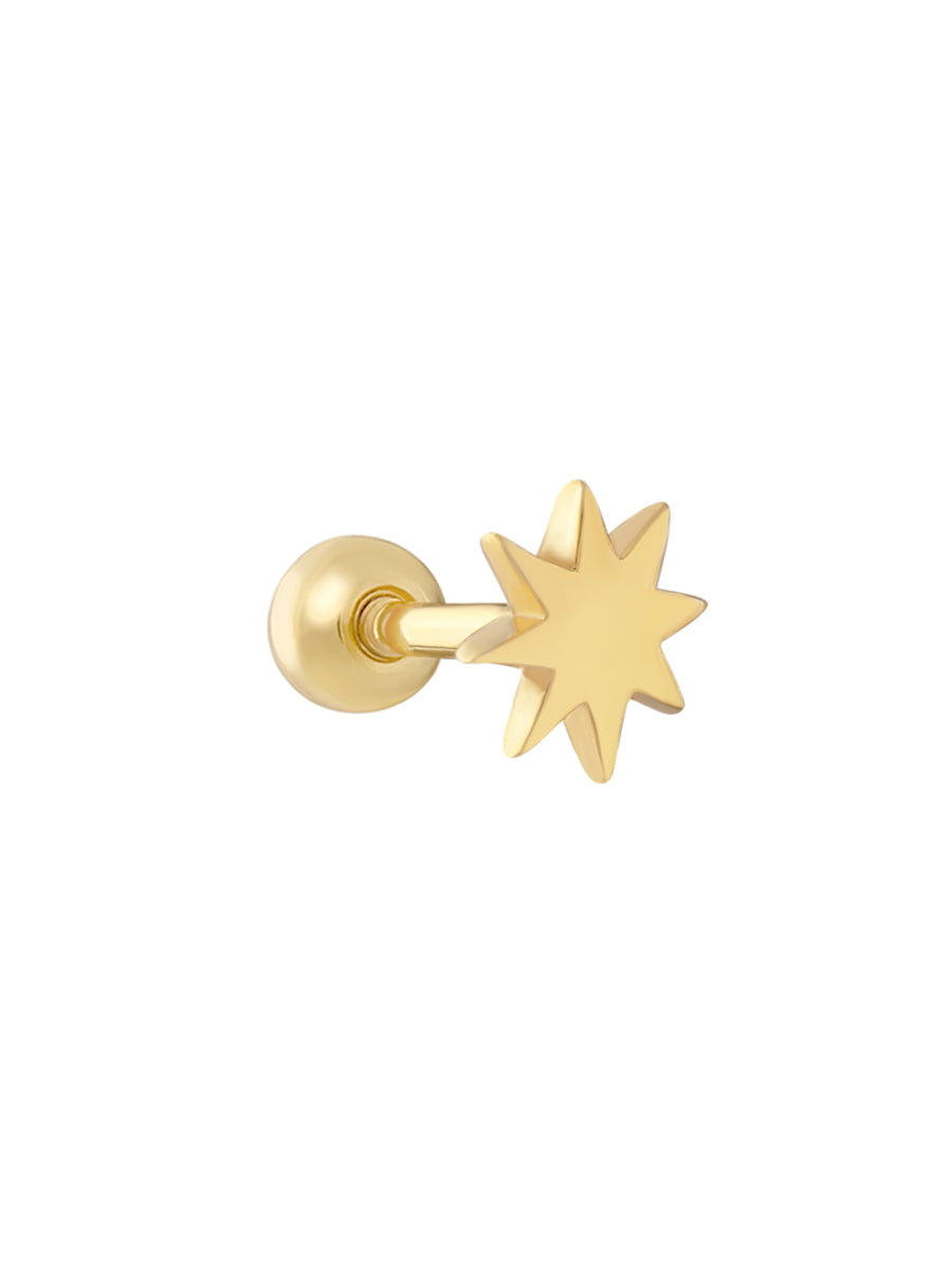piercing estrella dorada hipoalergenico