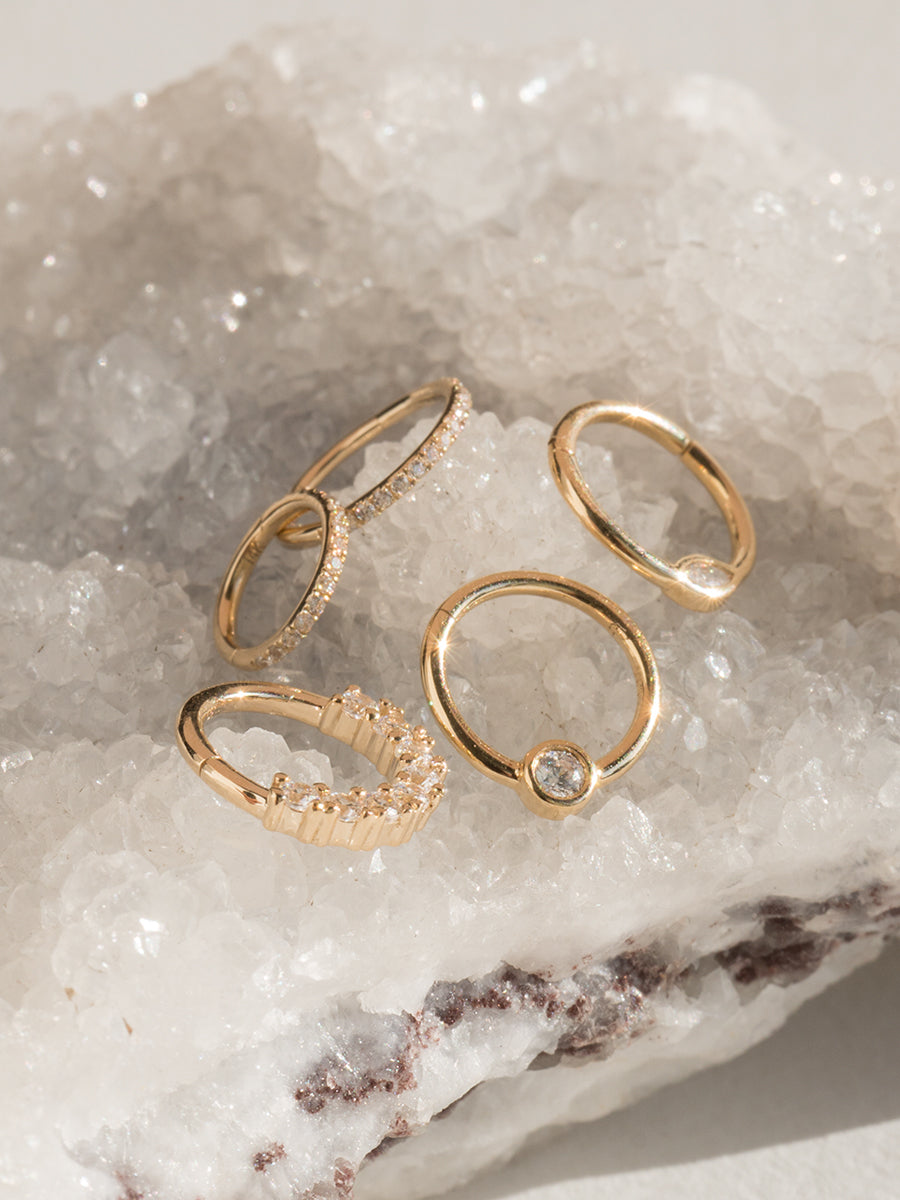 piercing oro amarillo daith septum conch