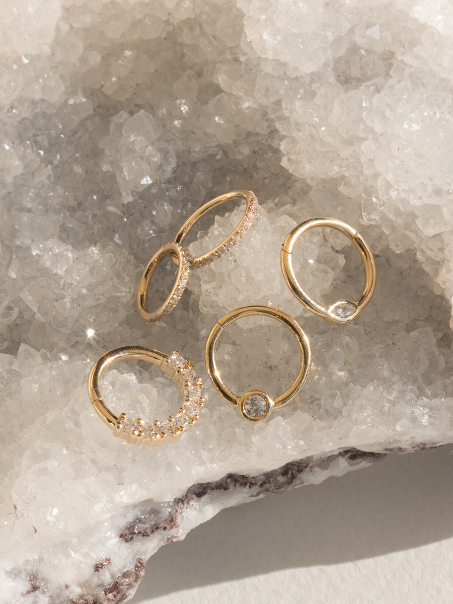 piercings de oro argollas septum daith mujer chile