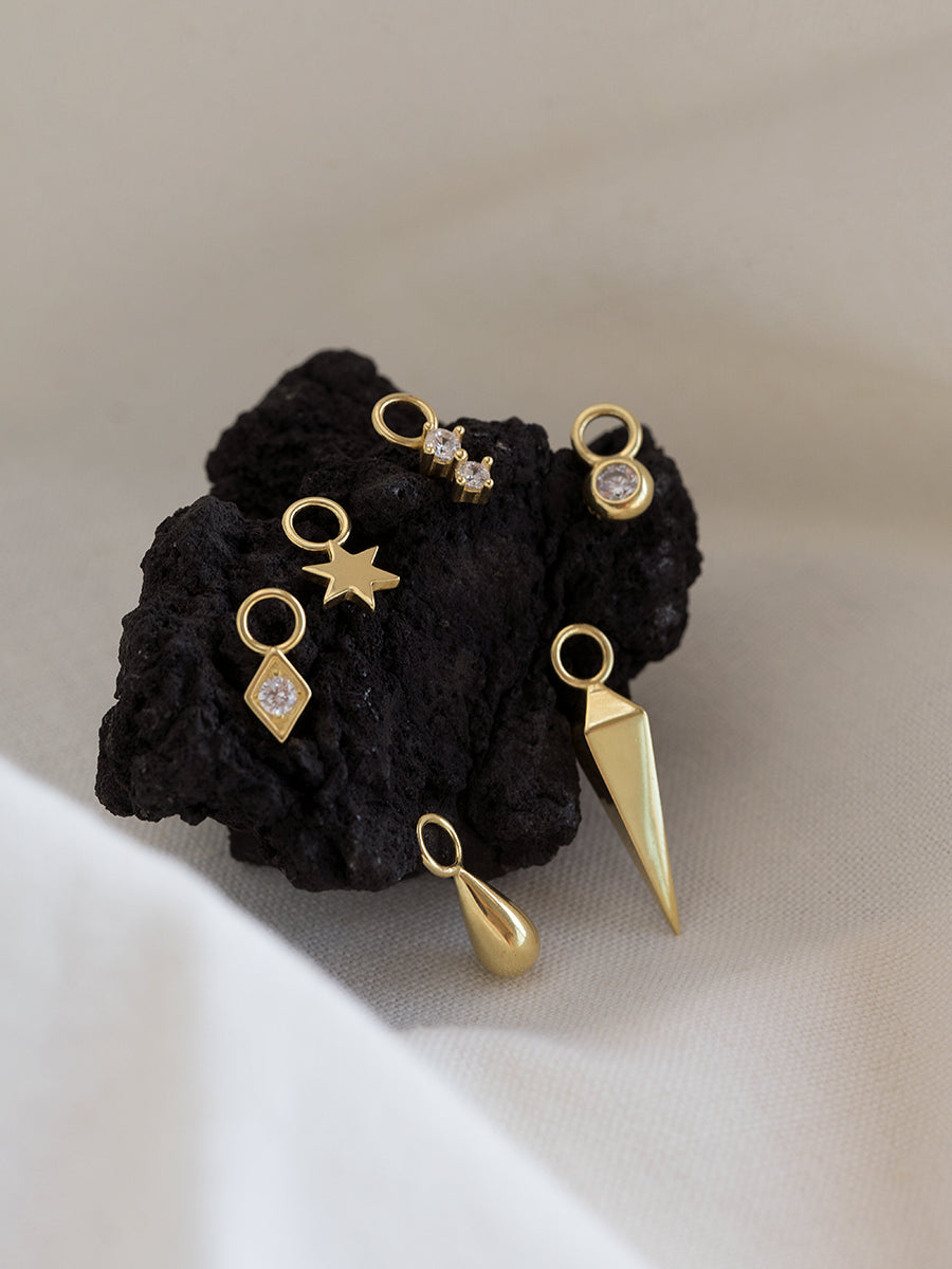 colgantes para aros collar bañados en oro