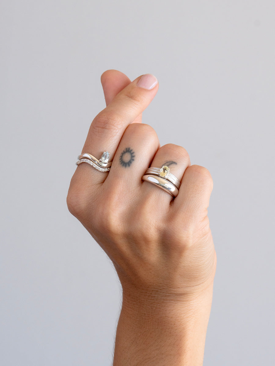 Anillo Wave - Plata 925