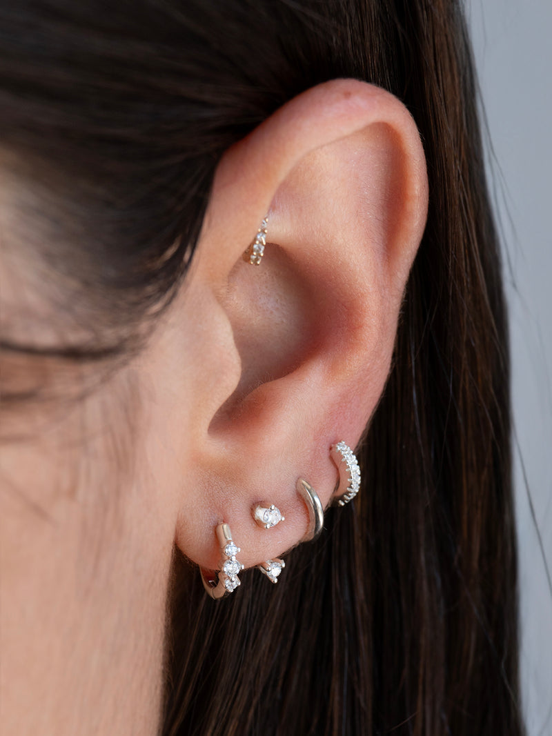 Argollas Demi - Plata 925
