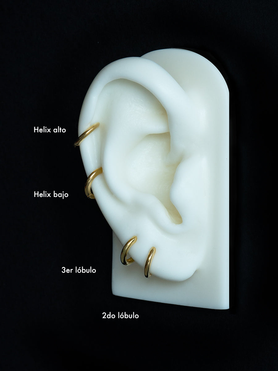Argollas Basic 10 mm - Enchapado 18k