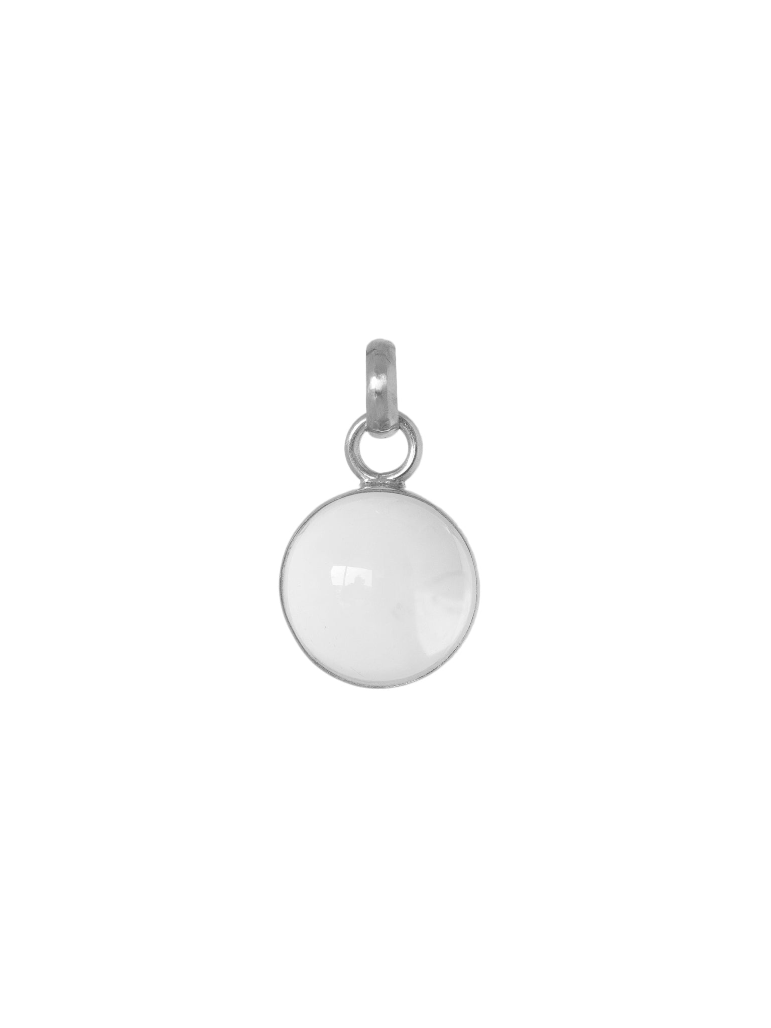 Colgante Clyde XL de plata 925 con esfera de cuarzo natural para combinar con cadenas.