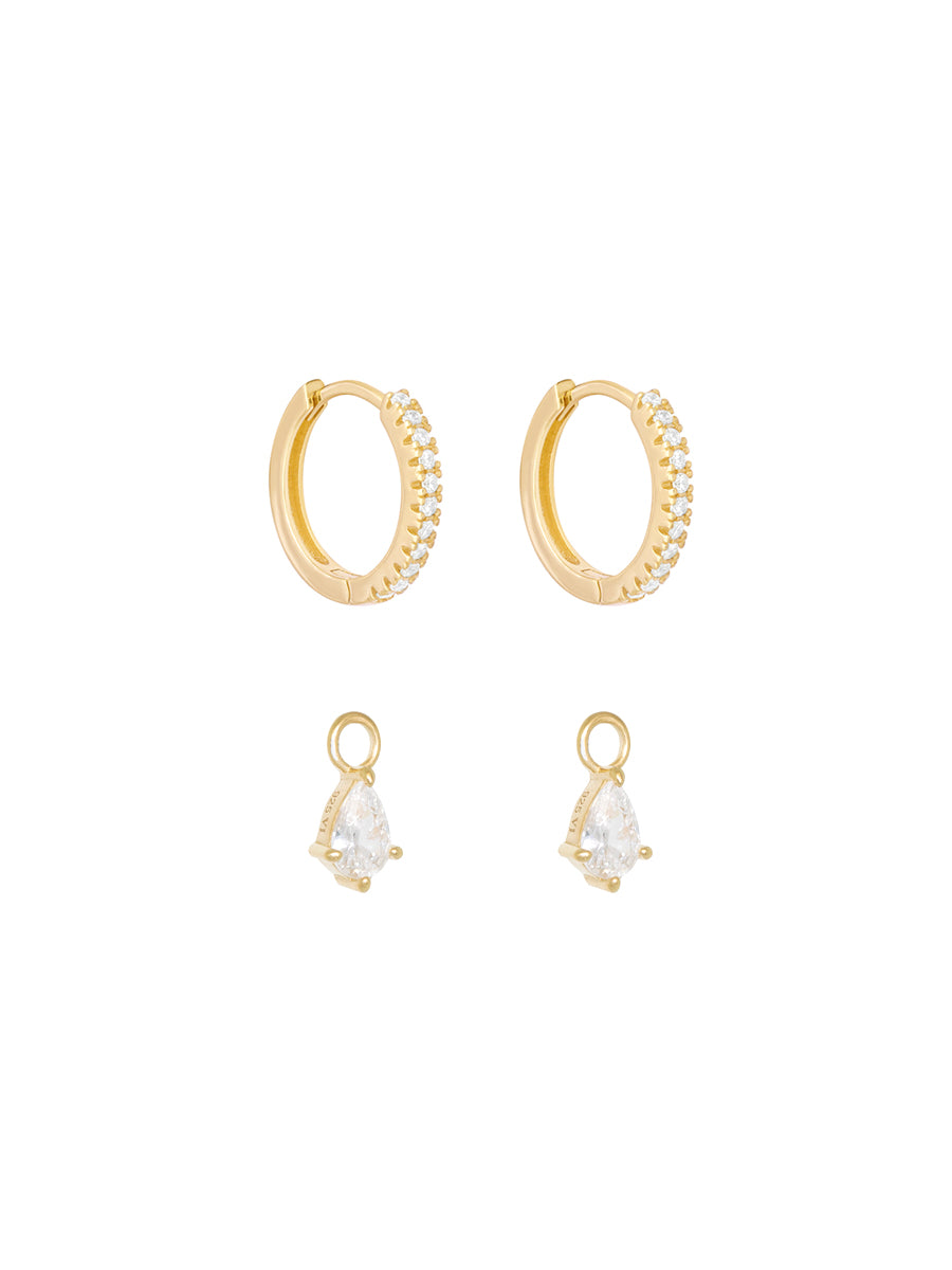 argollas plata enchapada en oro 18k colgantes mujer