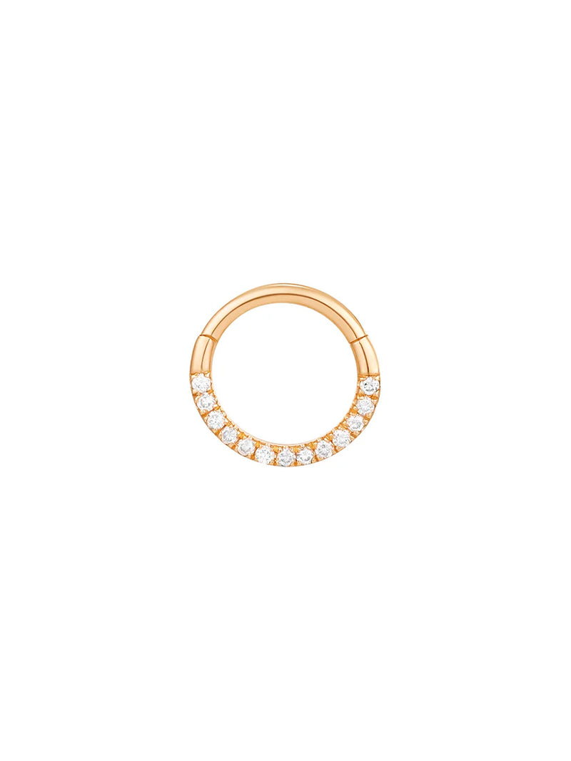 Piercing Cleo S, argolla de oro sólido amarillo de 14k para septum, daith.