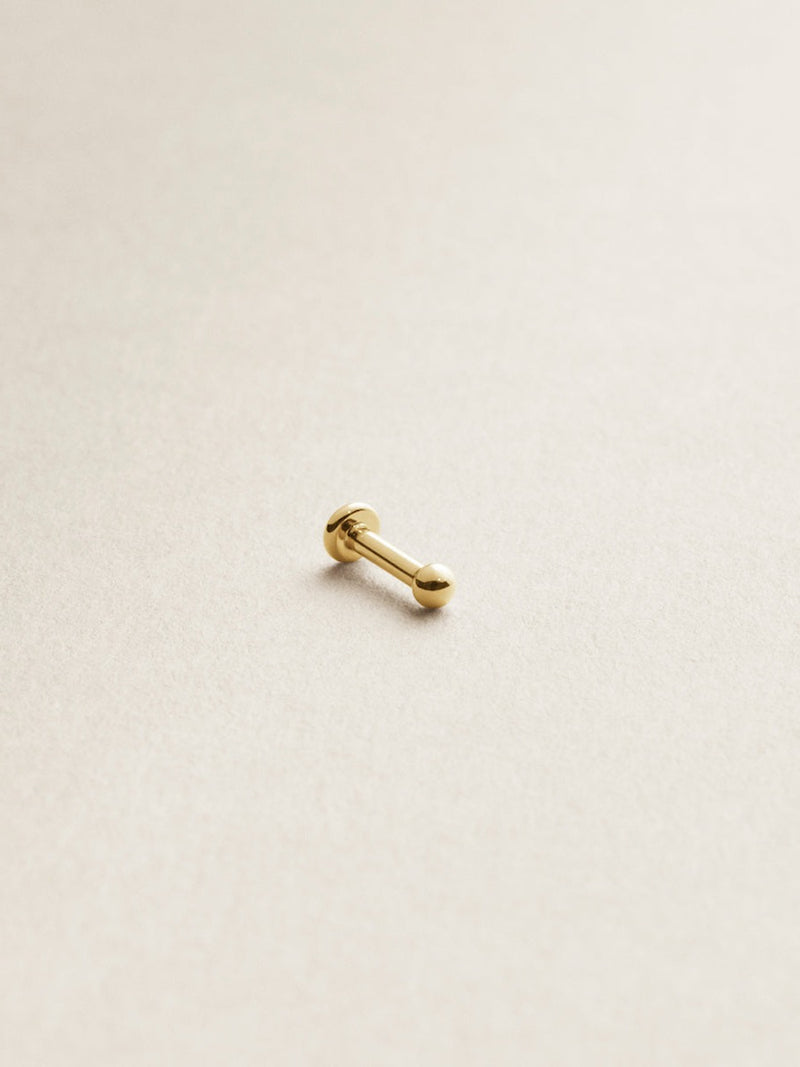 piercing de oro 14k bolita nariz nostril oreja