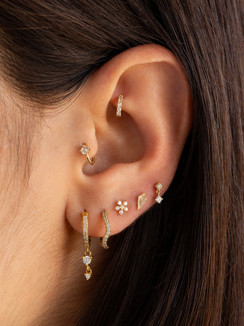 piercings de plata para oreja oro 14k oro 18k libre de niquel mujer