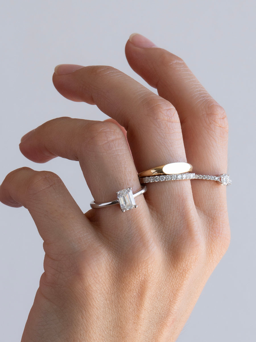 Anillo Único 005 - Plata Rodinada