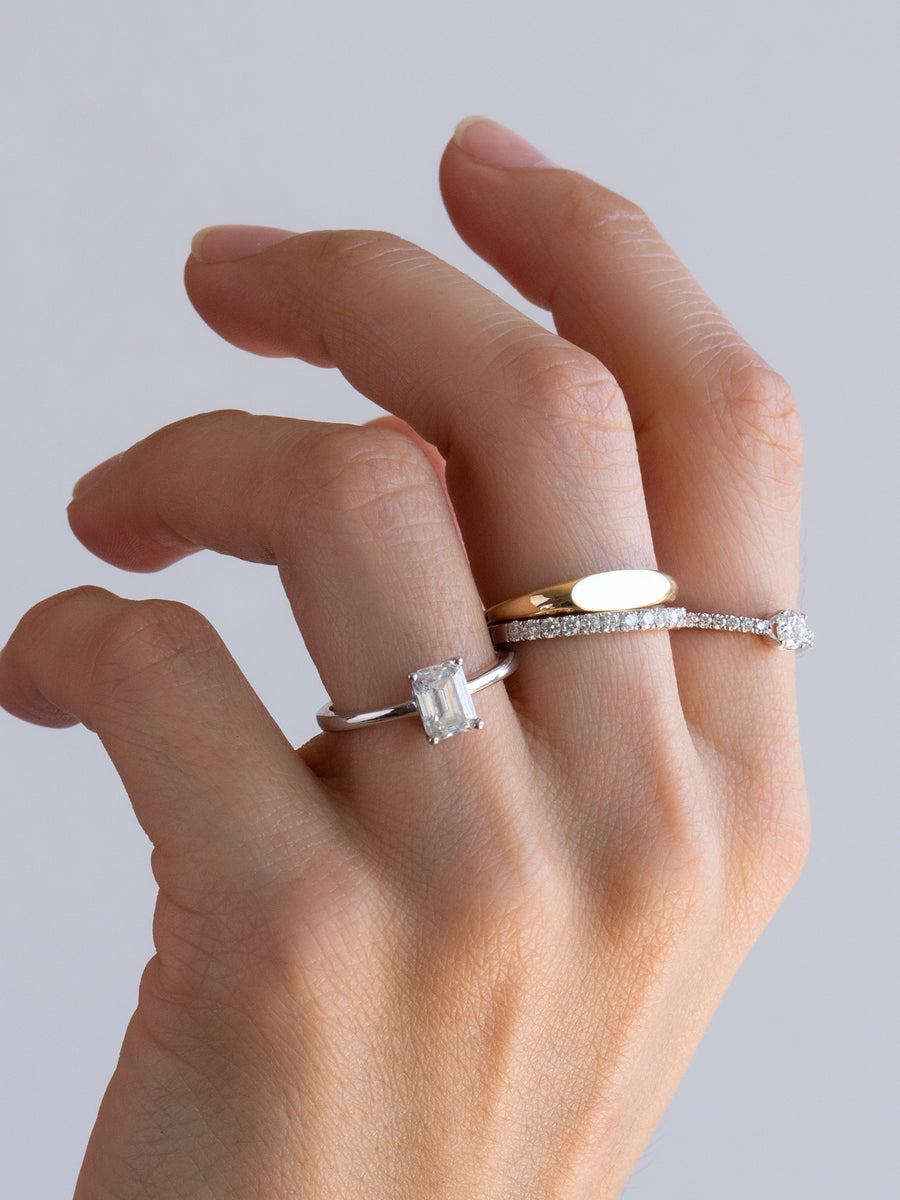 Anillo Único 002 - Plata Rodinada