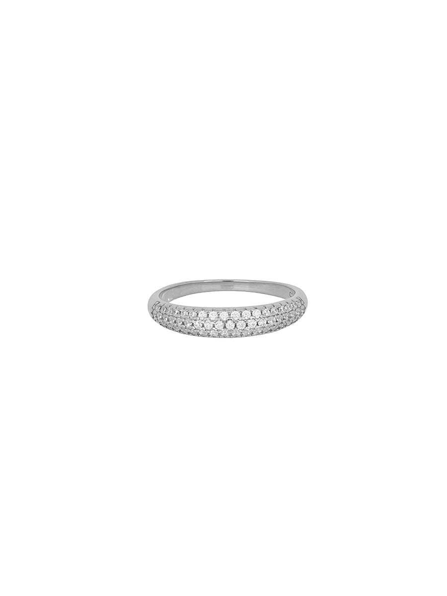 anillo de plata con circones