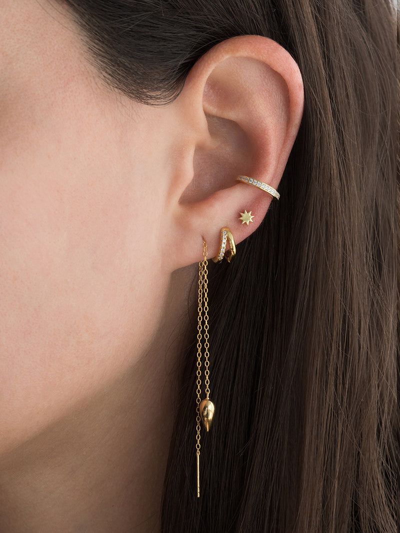 piercing estrella enchapado en oro